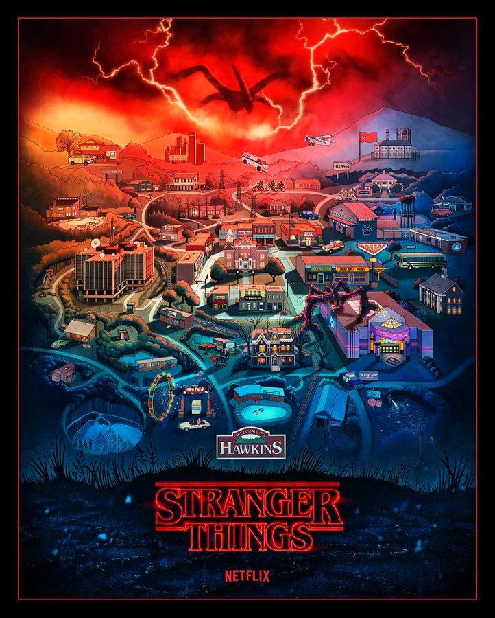 Stranger Things 4 FAN-POSTER (Based on 1,2,3 poster's)  Лучшие фильмы  ужасов, Фанатка, Очень странные дела